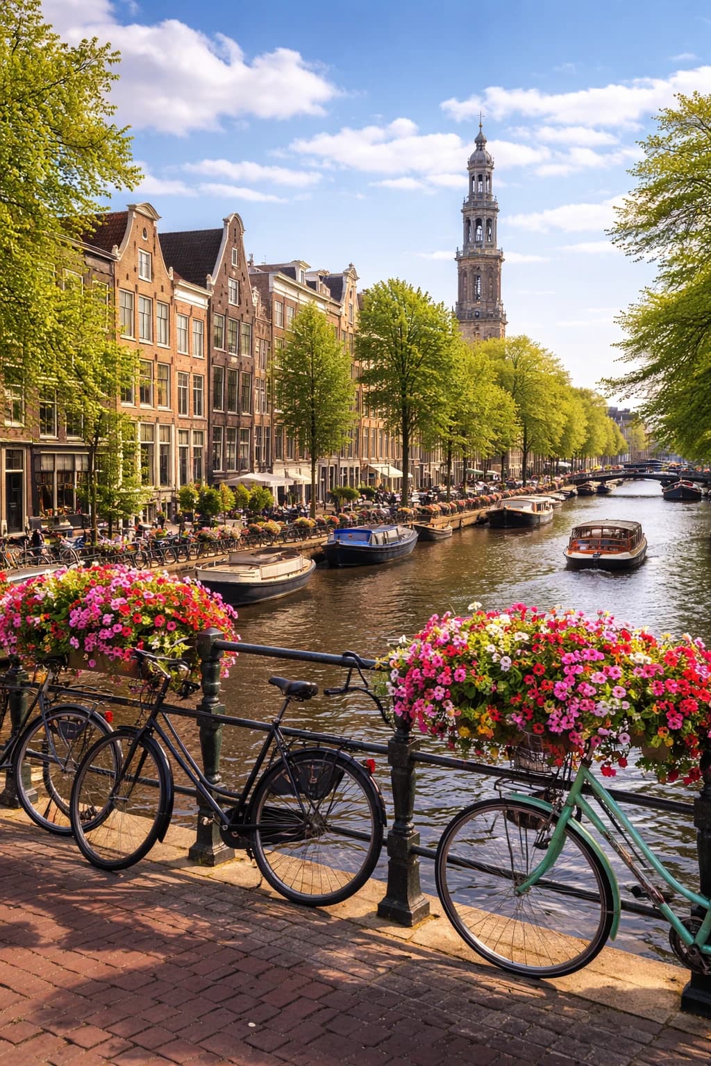 Amsterdam canals and historic buildings