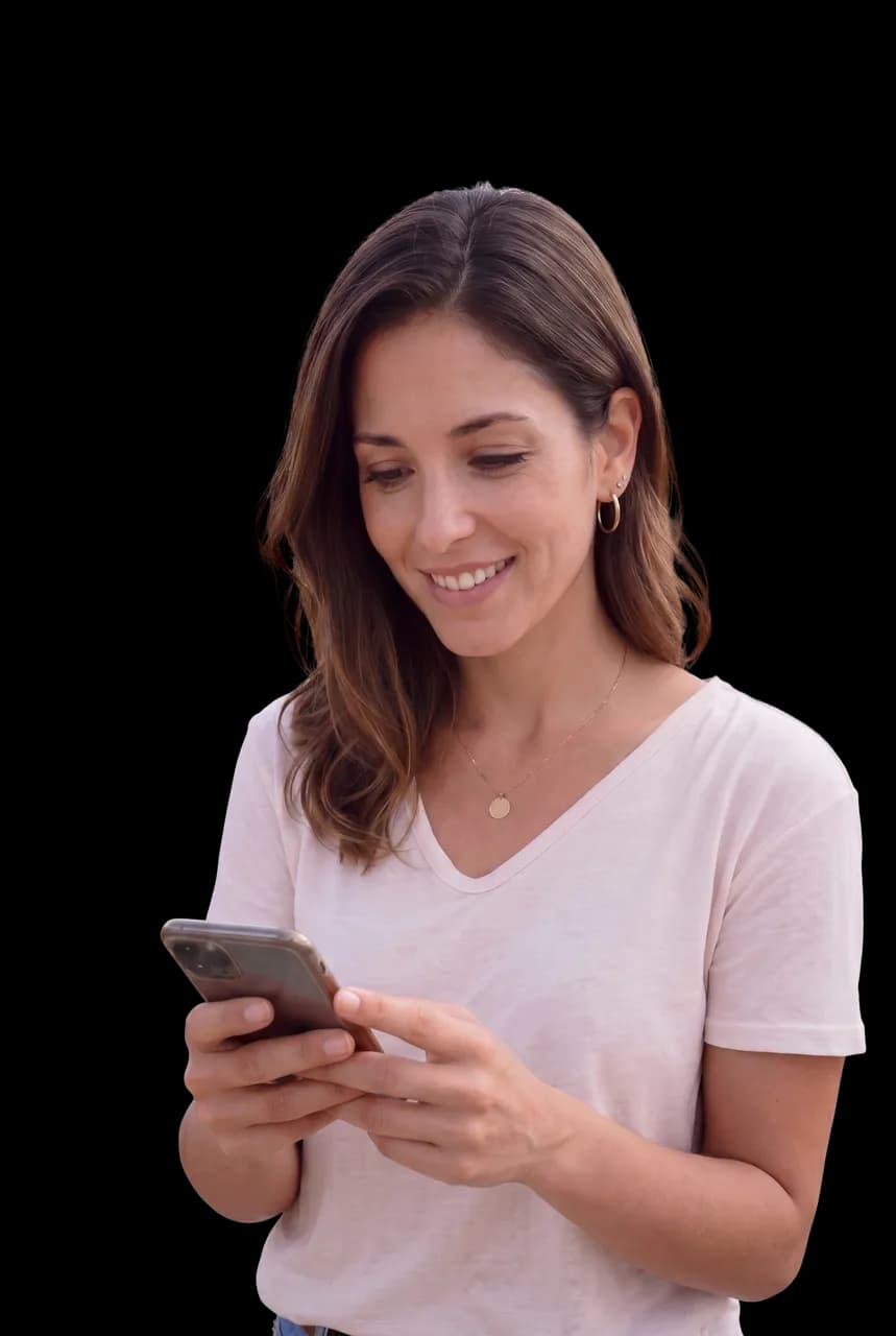 Guide using Octripus on her phone