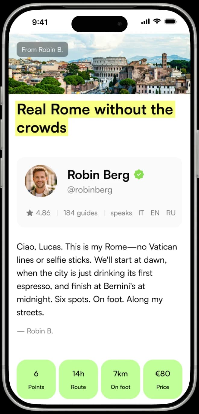 Octripus digital guest guide preview on a phone