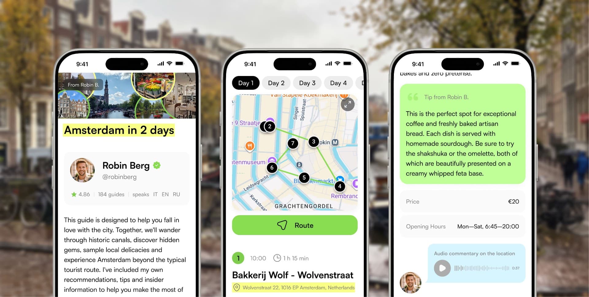 Example of a modern interactive travel guide featuring maps, day-by-day itineraries, local recommendations, practical travel information, and mobile-friendly navigation.