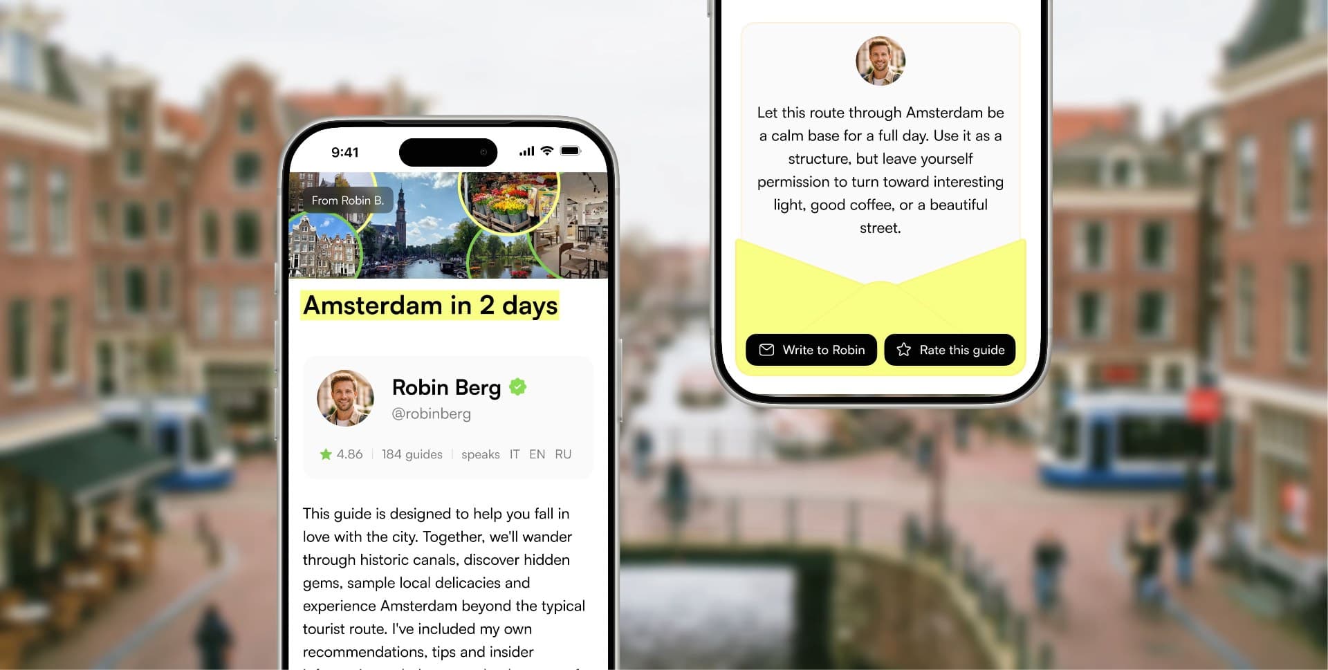 Example of a digital travel guide with an itinerary, interactive map, local recommendations and practical travel information