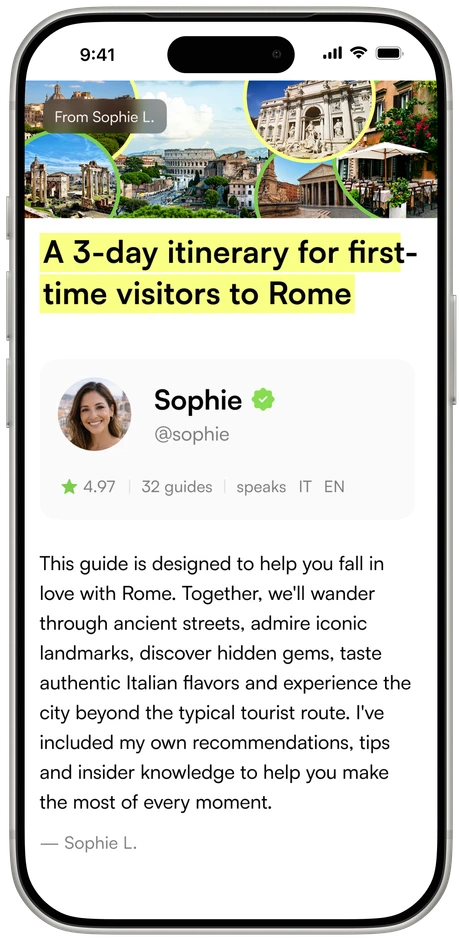 Octripus guide showing itinerary format options
