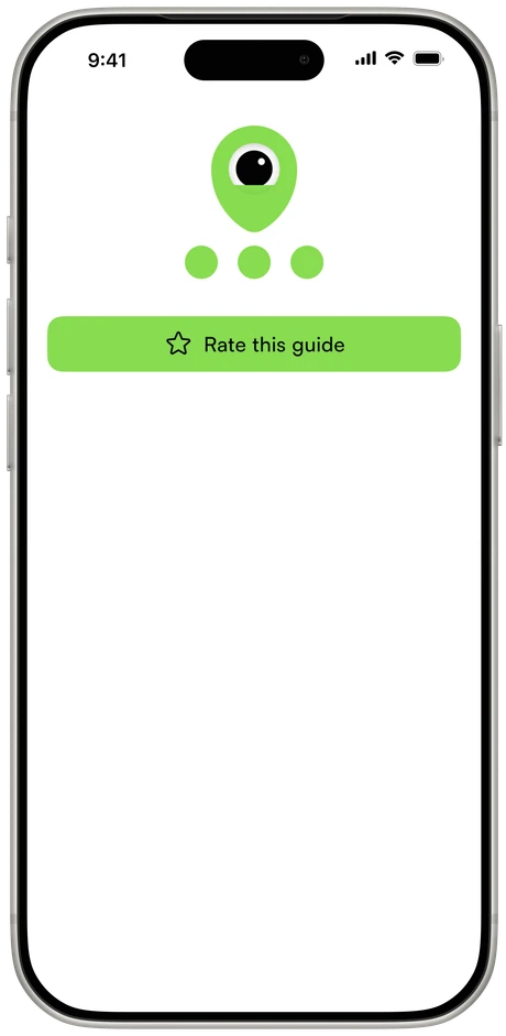 Octripus guide contact and rating screen